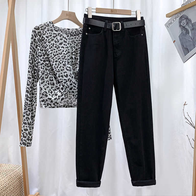 Streetwear Blue Autumn Jeans Fashion Women Denim Pants Vintage Trousers Korean Spring High Waist Stretch Elastic 210922