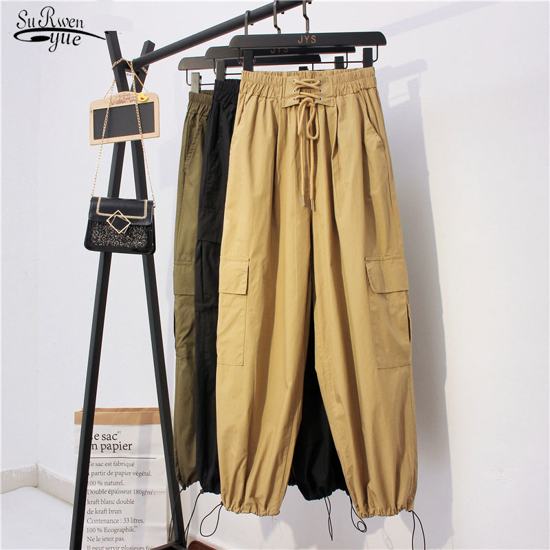 Femme Pantalon Autumn High Waist Harem Pants Women Casual Streetwear Woman Solid Cargo Elastic Trousers 10661 210521, Army green
Femme Pantalon Autumn High Waist Harem Pants Women Casual Streetwear Woman Solid Cargo Elastic Trousers 10661 210521, Army green