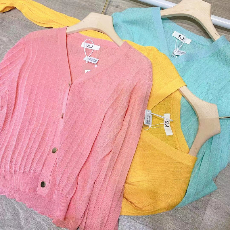 Soft Thin Knitted Cardigan Women Single Breasted V-neck Short Sweater Korean Fashion Solid Loose Female Jumpers Tops Femme 210514