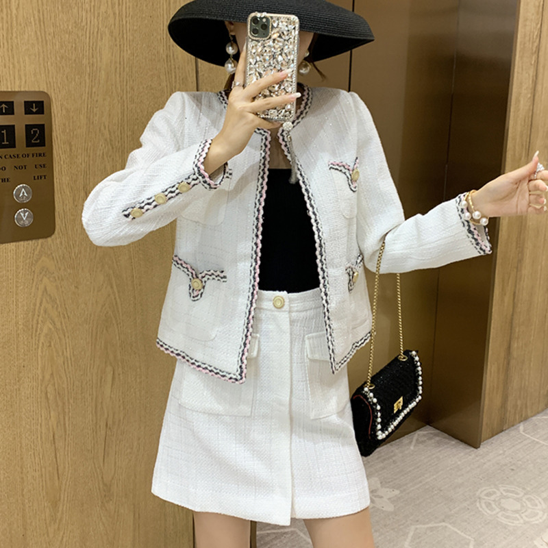 skirt High Quality Runway Tweed 2 Piece Women Woolen Jacket Coat + Mini Bodycon Set Autumn Winter Female Outfits Suits OW62, Black
skirt High Quality Runway Tweed 2 Piece Women Woolen Jacket Coat + Mini Bodycon Set Autumn Winter Female Outfits Suits OW62, Black