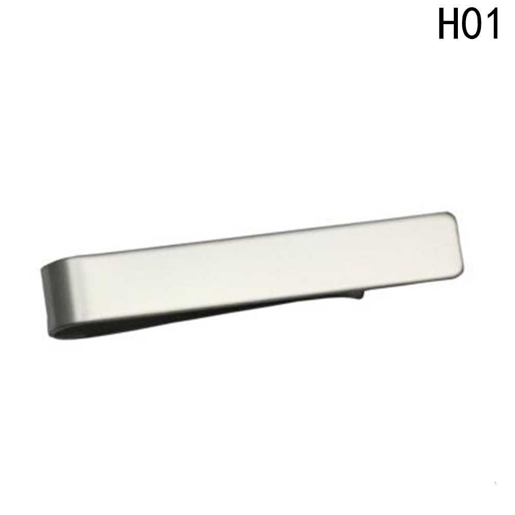 Fashion Gentleman Slim Collar Stainless Steel Tie Clip Black Silver Metal Necktie Bar Men Clothing Accessories