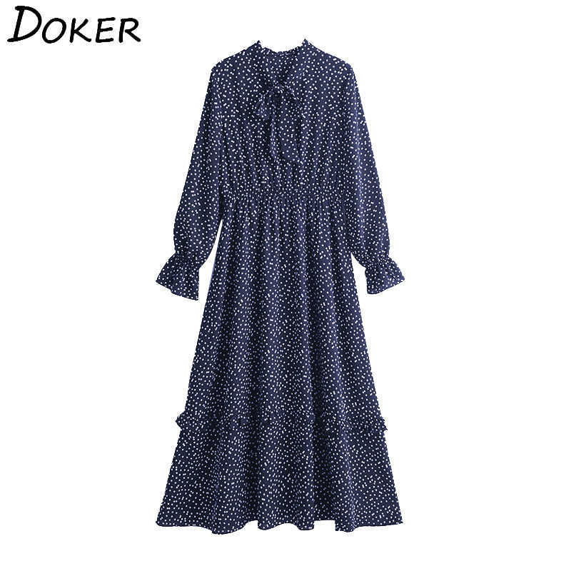 Spring Summer Polka Dot Chiffon Dres Clothes Long Sleeve V-neck Elegant Midi fashion es Femme 210604, Black
Spring Summer Polka Dot Chiffon Dres Clothes Long Sleeve V-neck Elegant Midi fashion es Femme 210604, Black