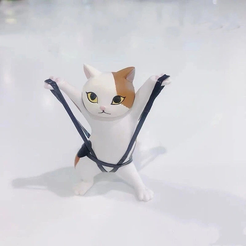 Figurines for Office Desk Accessories Japanese Dancing Cat Pen Holder Student Lovely Desktop Ornament