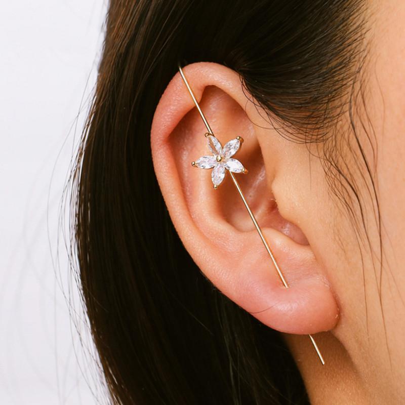 Stud Ear Wrap Crawler Hook Earrings 1pcs Crystal For Woman Zirconia Piercing Earring Street Jewelry Multiple Styles
Stud Ear Wrap Crawler Hook Earrings 1pcs Crystal For Woman Zirconia Piercing Earring Street Jewelry Multiple Styles