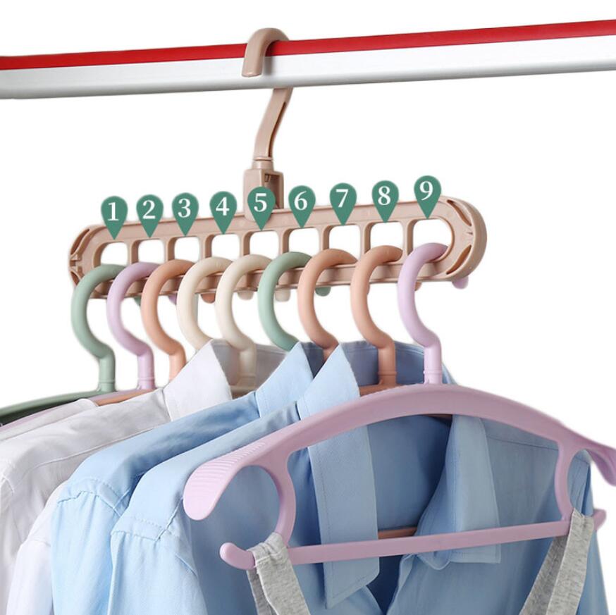 Clothes clip closet organizer Space Saving lti-port magic hanger Plastic Scarf cabide hangers for clothes RRD7656 Free shipping