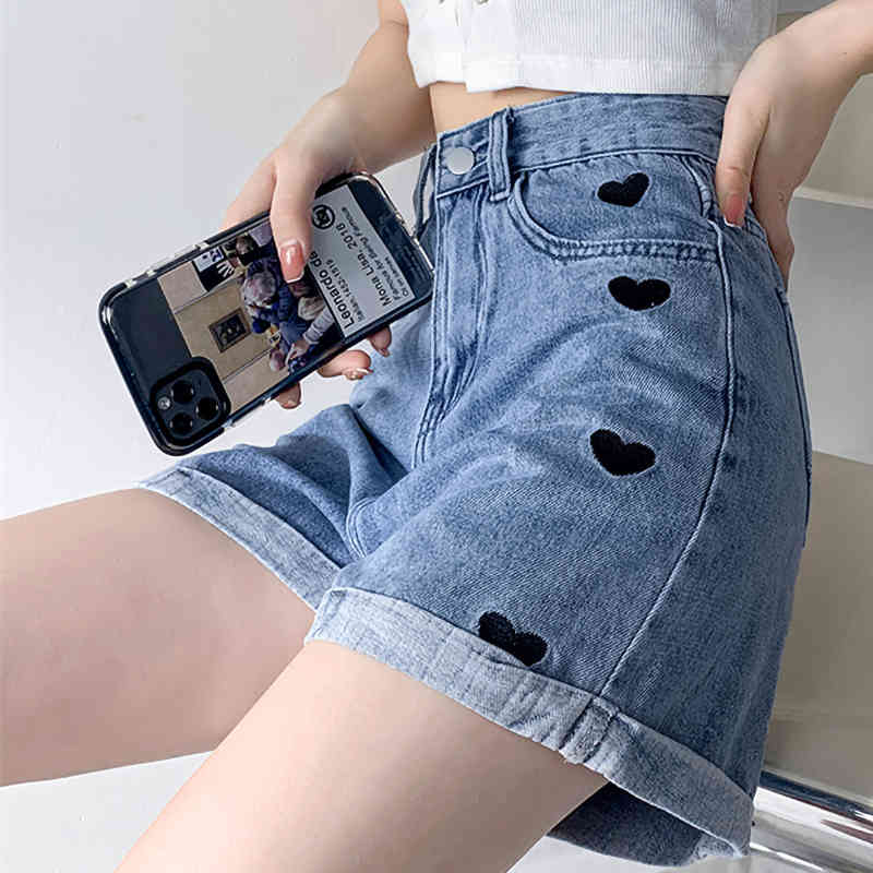 Plus size -XXL Streetwear Wide leg Short Jeans Women Summer Heart Embroidery Vintage Harajuku Casual Denim Shorts 210525, Gray
Plus size -XXL Streetwear Wide leg Short Jeans Women Summer Heart Embroidery Vintage Harajuku Casual Denim Shorts 210525, Gray