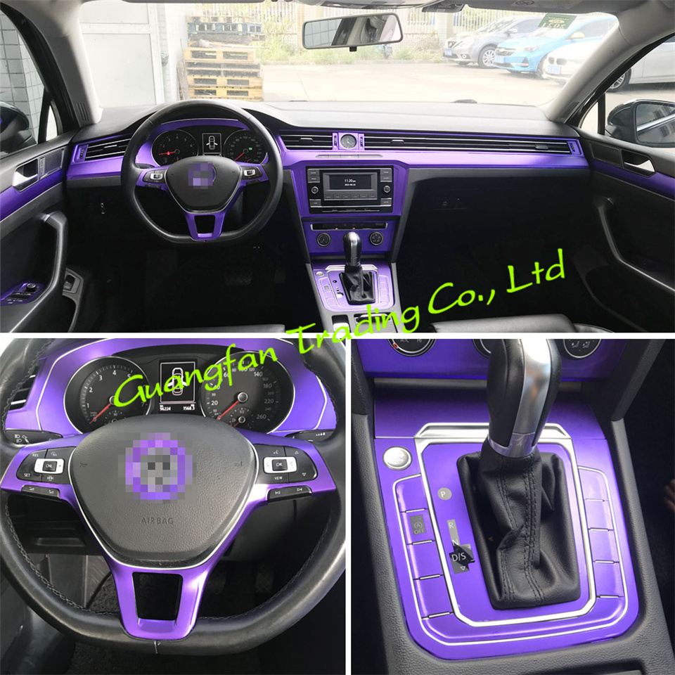 

For VW Passat B8 2017-2019 Interior Central Control Panel Door Handle 3D/5D Carbon Fiber Stickers Decals Car styling Accessorie, Left hand drive