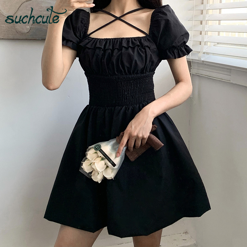 SUCHCUTE gothic women dress ruffles summer 2021 vintage Y2K dress female party dresses 90s aesthetics slim clubwear
SUCHCUTE gothic women dress ruffles summer 2021 vintage Y2K dress female party dresses 90s aesthetics slim clubwear