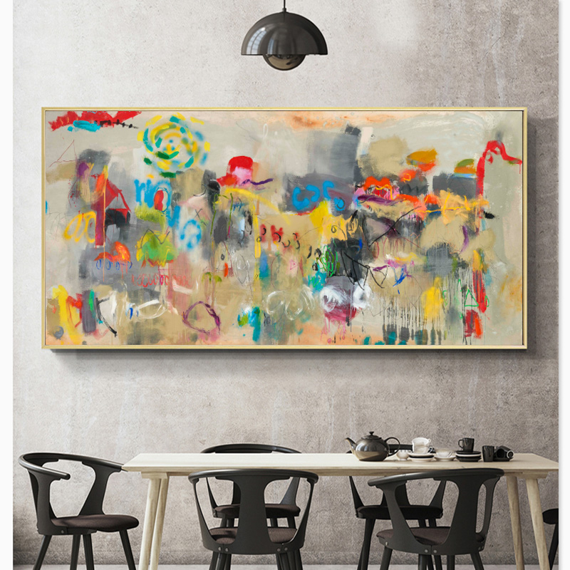 Modern Abstract Graffiti Street Art Canvas Painting HD Wall Print Minimalist Poster Wall Picture for Living Room Home Decoration