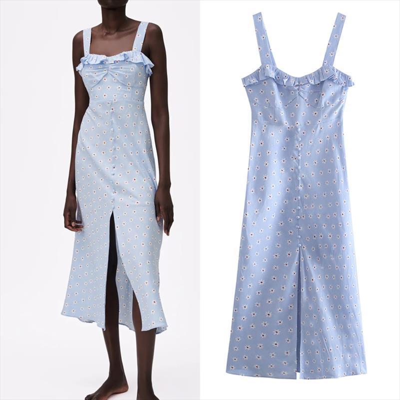 summer za vintage tank floral women dresses print sleeveless ruffles buttons female elegant slim ly9469, Black;gray
summer za vintage tank floral women dresses print sleeveless ruffles buttons female elegant slim ly9469, Black;gray