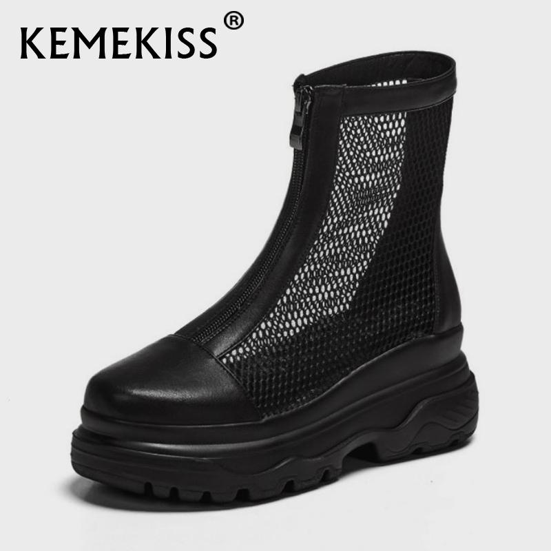 Boots KemeKiss Summer Women Cow Leather Shoes Thick Bottom Fashion Pumps Female Footwear Size 34-39, Black
Boots KemeKiss Summer Women Cow Leather Shoes Thick Bottom Fashion Pumps Female Footwear Size 34-39, Black
