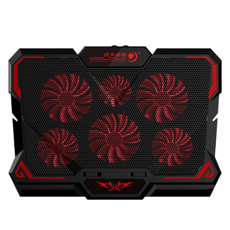 Pads de refroidissement pour ordinateurs portables minces Ice Six Fan Touchpad Notebook Radiateur 3 Modes de combinaison Silencieux haute vitesse