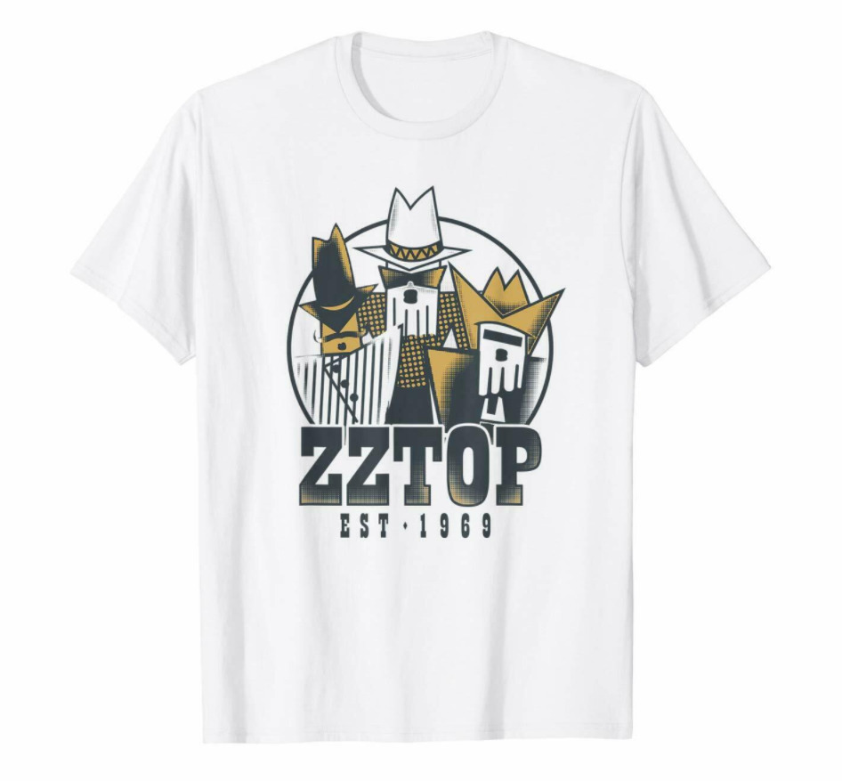 R1 ZZ Top Tres Hombres Tour White T-shirt La Grange Got Me Under Pressure, White;black 
R1 ZZ Top Tres Hombres Tour White T-shirt La Grange Got Me Under Pressure, White;black