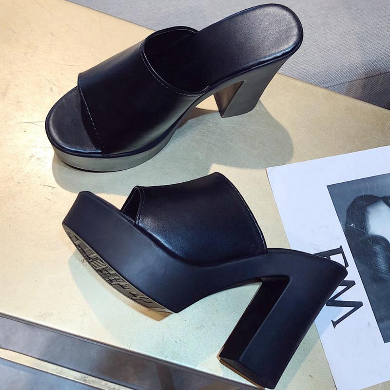 Dress Shoes SaraIris Elegant Women Concise Solid Platform Summer Heeled Slip-on Mules High Block Heels, Black
Dress Shoes SaraIris Elegant Women Concise Solid Platform Summer Heeled Slip-on Mules High Block Heels, Black