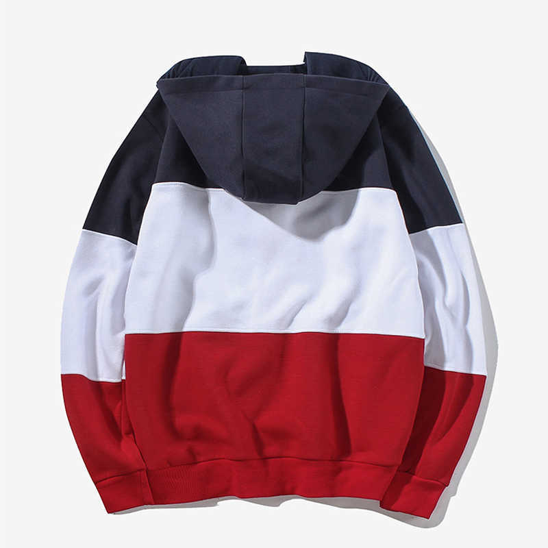 Men's Hoodies Zipper Cardigan Hoodies Men Fashion Patchwork Tracksuit Male Sweatshirt 210927