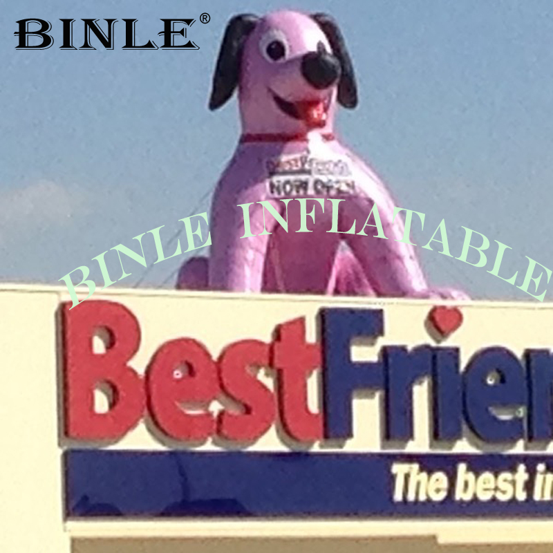 Event decoration large inflatable yellow dog,cute dog mascot animal cartoon model on sale
