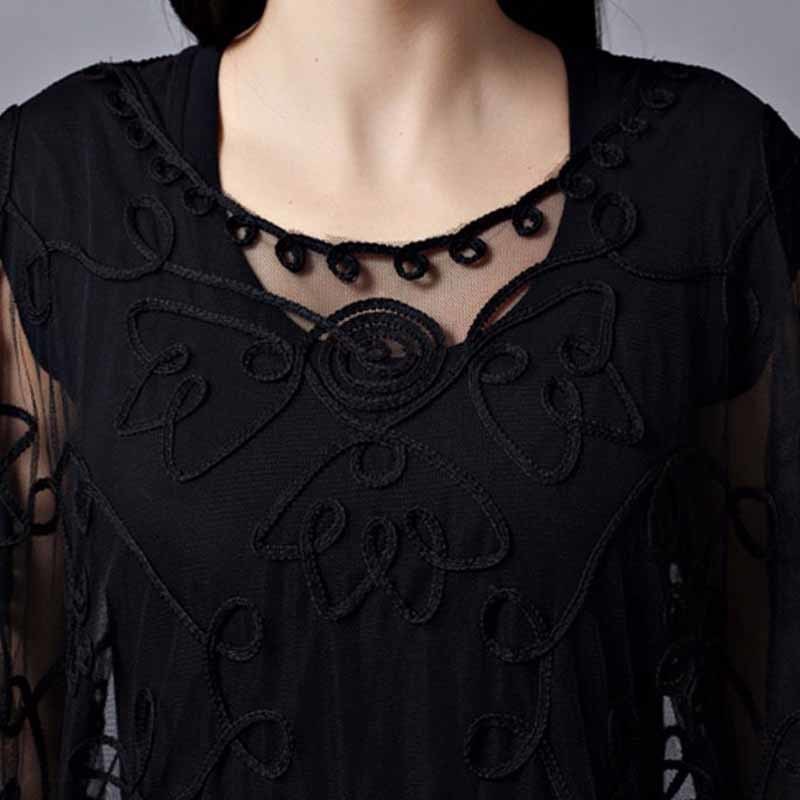 Summer Fashion Women Batwing Sleeve Blouses Loose Plus Size Hollow Lace Shirt Cardigan 's Clothing Blusas 803J 210518