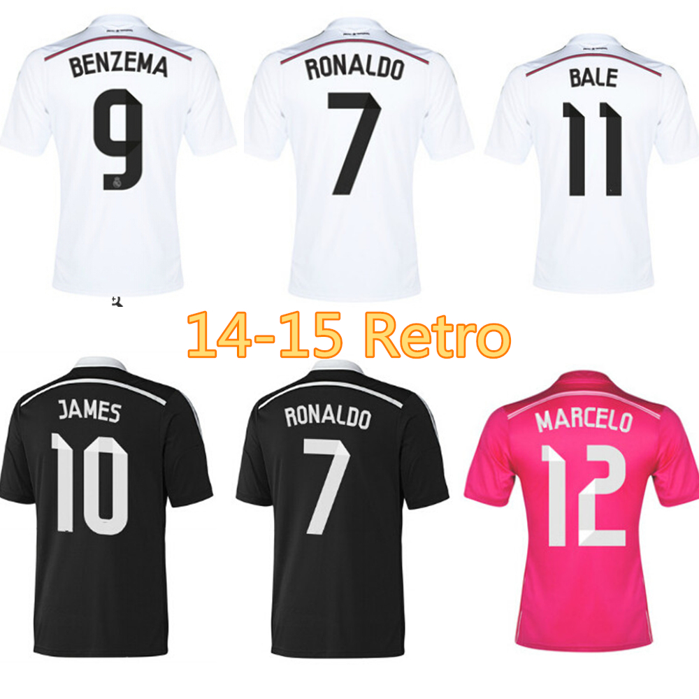 Real Madrid Retro Soccer Jerseys 14-15 RONALDO SERGIO RAMOS MARCELO JAMES Black Dragon vintage Shirt BALE KROOS Football Classic Kit, Third fan version
Real Madrid Retro Soccer Jerseys 14-15 RONALDO SERGIO RAMOS MARCELO JAMES Black Dragon vintage Shirt BALE KROOS Football Classic Kit, Third fan version