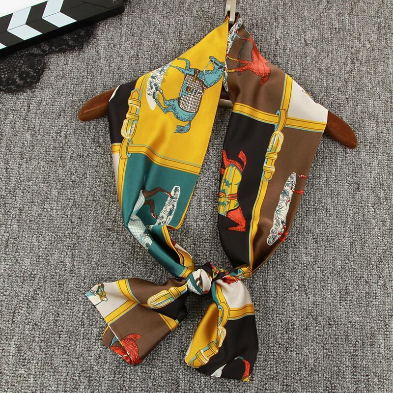 Scarves Summer Long Narrow Bag Strip Small Towels Tie Horse Design Scarf Women Fashion Ladies Printing Female Silk, Blue;gray
Scarves Summer Long Narrow Bag Strip Small Towels Tie Horse Design Scarf Women Fashion Ladies Printing Female Silk, Blue;gray