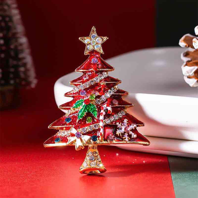 Christmas Tree Brooch 2021 Fashion Design Sense Elderly Sweater Suit Exquisite Accessories Women