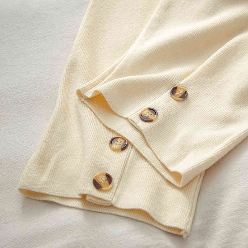 Nomikuma Knitted Buttons Harem Pants Causal Stretch High Waist Ankle-length Trousers Spring New Women Sweater Pants 6E105 210427