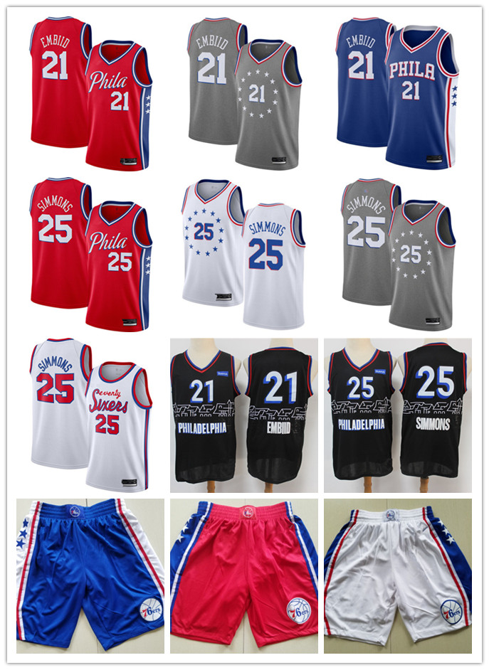 Mens Philadelphia Throwback 76ers Joel 21 Embiid Ben 25 Simmons Hardwood Classics Basketball Jersey Basketball Shorts Blue Red, Color
Mens Philadelphia Throwback 76ers Joel 21 Embiid Ben 25 Simmons Hardwood Classics Basketball Jersey Basketball Shorts Blue Red, Color