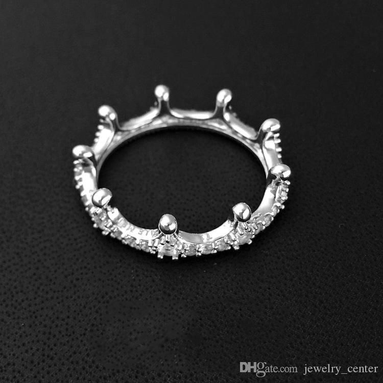 Women's 925 Sterling Silver cute Crystal crown Ring Original Gift Box for Pandora Silver Jewelry Fashion Wedding Rings for girls
Women's 925 Sterling Silver cute Crystal crown Ring Original Gift Box for Pandora Silver Jewelry Fashion Wedding Rings for girls