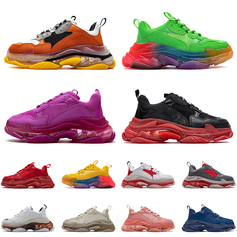 Triple S Clear Sole Trainers Paris 17FW Luxurys Designers Shoes Track Crystal Bottoms Vintage Casual Dad Women Mens Shoe Outdoor Jogging Platform Sneakers, B33 36-45
Triple S Clear Sole Trainers Paris 17FW Luxurys Designers Shoes Track Crystal Bottoms Vintage Casual Dad Women Mens Shoe Outdoor Jogging Platform Sneakers, B33 36-45