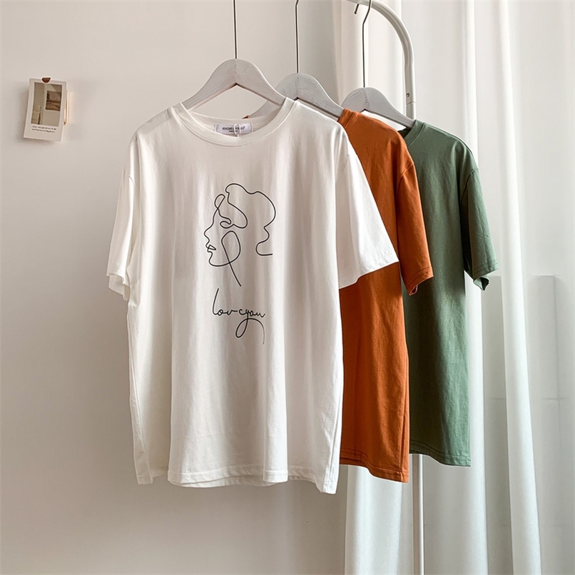 Harajuku T Shirts for Women Clothing Tshirts Vintage Short Sleeve Tops Kawaii Summer Tees Cotton Green Hand-Painted 210607, White
Harajuku T Shirts for Women Clothing Tshirts Vintage Short Sleeve Tops Kawaii Summer Tees Cotton Green Hand-Painted 210607, White