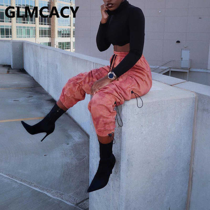 Women Casual Drawstring Sport Jogger Pants Hip Hop High Street Trousers 210702