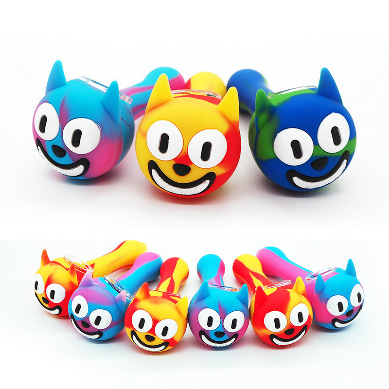 Small demon silicones Pipes creative cartoon glass water food grade silicone Smoking Pipe
Small demon silicones Pipes creative cartoon glass water food grade silicone Smoking Pipe