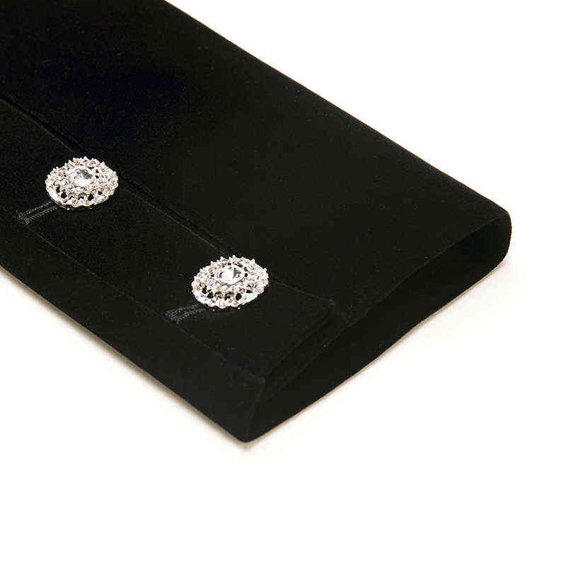 HarleyFashion Trending Fall Winter Notched Exquisite Diamonds Buttons Top Quality Black Chic Velvet Blazer Casual Jackets 211122