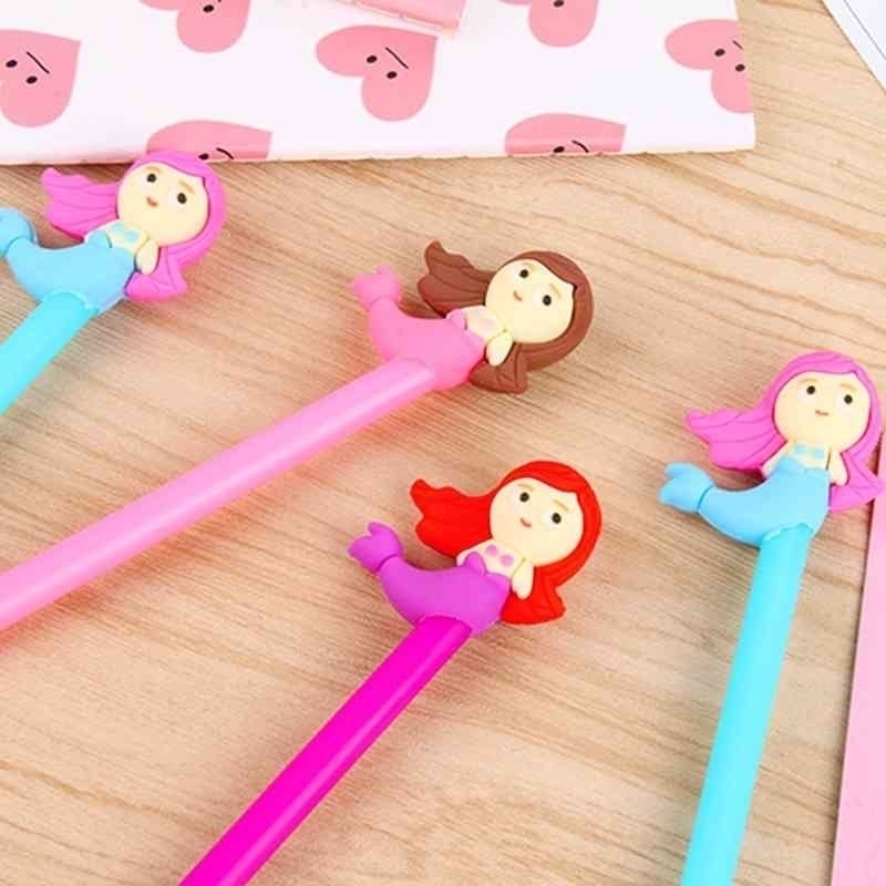 40pcs Creative Stationery Mermaid Cartoon Gel Pen Little Fish Man Black Water Pen Office Pen Kawaii School Supplies Wholesale 210330
40pcs Creative Stationery Mermaid Cartoon Gel Pen Little Fish Man Black Water Pen Office Pen Kawaii School Supplies Wholesale 210330