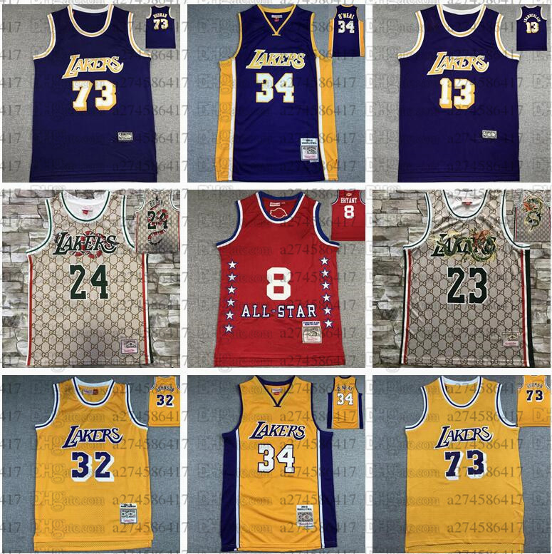 Men S-6XL basketball Jersey Los Angeles Lakers 32 Johnson 13 Chamberlain 34 O 'Neal 73 Rodman Hardwoods Classics retro Embr, Black;red
Men S-6XL basketball Jersey Los Angeles Lakers 32 Johnson 13 Chamberlain 34 O 'Neal 73 Rodman Hardwoods Classics retro Embr, Black;red