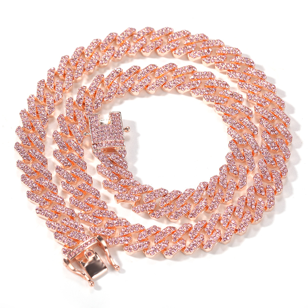 Iced Out Miami Cuban Link Chain Mens Gold Chains Pink Necklace Bracelet Fashion Hip Hop Jewelry 12mm
Iced Out Miami Cuban Link Chain Mens Gold Chains Pink Necklace Bracelet Fashion Hip Hop Jewelry 12mm