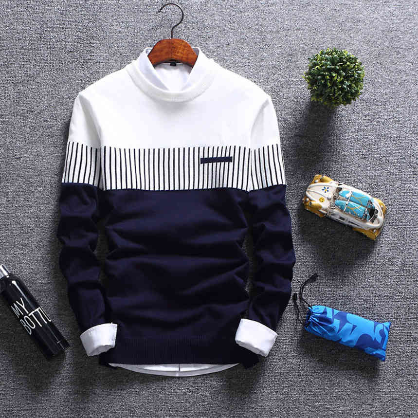 Men's wool sweater, striped knitted sweater casual wear in autumn and winter of 2021, White;black
Men's wool sweater, striped knitted sweater casual wear in autumn and winter of 2021, White;black