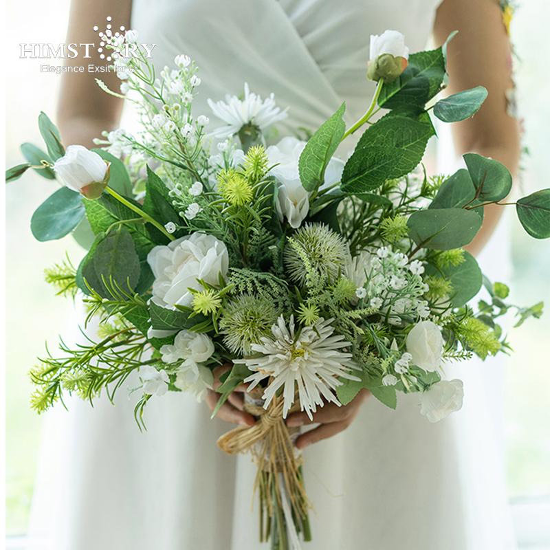 Wedding Flowers HIMSTORY White Rose Bride Flower Wreath Garland Bouquet Green Leaf Round Bridal Silk Basket Bouquets Decoration
Wedding Flowers HIMSTORY White Rose Bride Flower Wreath Garland Bouquet Green Leaf Round Bridal Silk Basket Bouquets Decoration