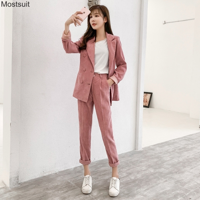 Elegant Autumn Winter Blazer 2 Piece Suit Women Blazers Coat Sets Long Sleeve Notched Casual Chic Pants Suits Korean 210518, Red
Elegant Autumn Winter Blazer 2 Piece Suit Women Blazers Coat Sets Long Sleeve Notched Casual Chic Pants Suits Korean 210518, Red