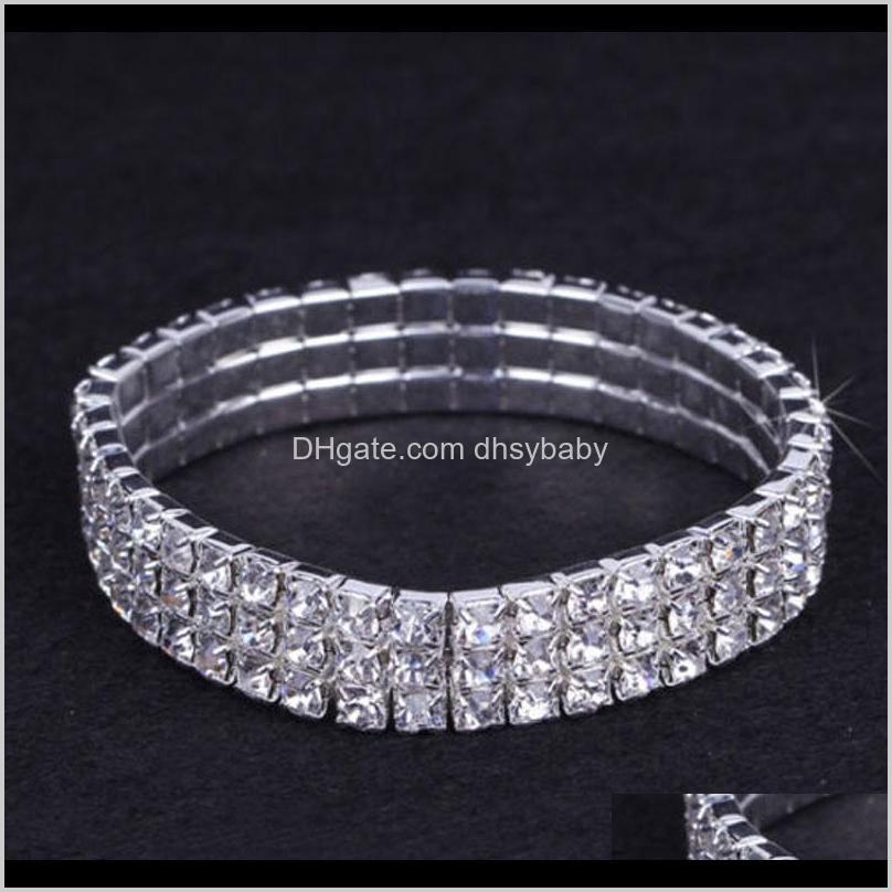 Bracelets Drop Delivery 2021 12 Pieces Lot 3 Row Bridal Jewelry Elastic Crystal Rhinestone Stretch Gold Bangle Bracelet Wholesale Wedding Acc
Bracelets Drop Delivery 2021 12 Pieces Lot 3 Row Bridal Jewelry Elastic Crystal Rhinestone Stretch Gold Bangle Bracelet Wholesale Wedding Acc