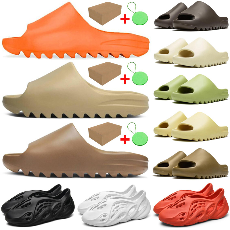 top With Box&Tag kanye slides foam runner men women sandal slippers slide sandals Enflame Orange Desert Sand Resin Bone mens womens slipper trainers, #3 earth brown
top With Box&Tag kanye slides foam runner men women sandal slippers slide sandals Enflame Orange Desert Sand Resin Bone mens womens slipper trainers, #3 earth brown