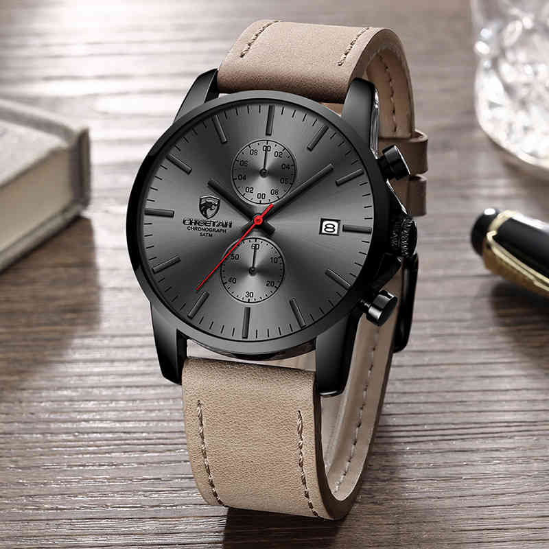 Men's Watch Luxury Brand CHEETAH Chronograh Quartz Wristwatch Leather Waterproof Sports Watches Relogio Masculino Reloj Hombre 210517, Leather red
Men's Watch Luxury Brand CHEETAH Chronograh Quartz Wristwatch Leather Waterproof Sports Watches Relogio Masculino Reloj Hombre 210517, Leather red