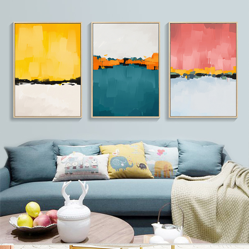 Abstract Colorful Landscape Canvas Painting Wall Art Pictures For Living Room Bedroom Entrance Decorative Picture