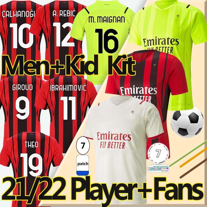 21/22 Fans Player Version AC Soccer milan GIROUD jerseys 2021 2022 IBRAHIMOVIC M.MAIGNAN TONALI Kessie THEO ÇALHANOGLU REBIC Men kid Kits football Training shirt, 20-21 home player
21/22 Fans Player Version AC Soccer milan GIROUD jerseys 2021 2022 IBRAHIMOVIC M.MAIGNAN TONALI Kessie THEO ÇALHANOGLU REBIC Men kid Kits football Training shirt, 20-21 home player