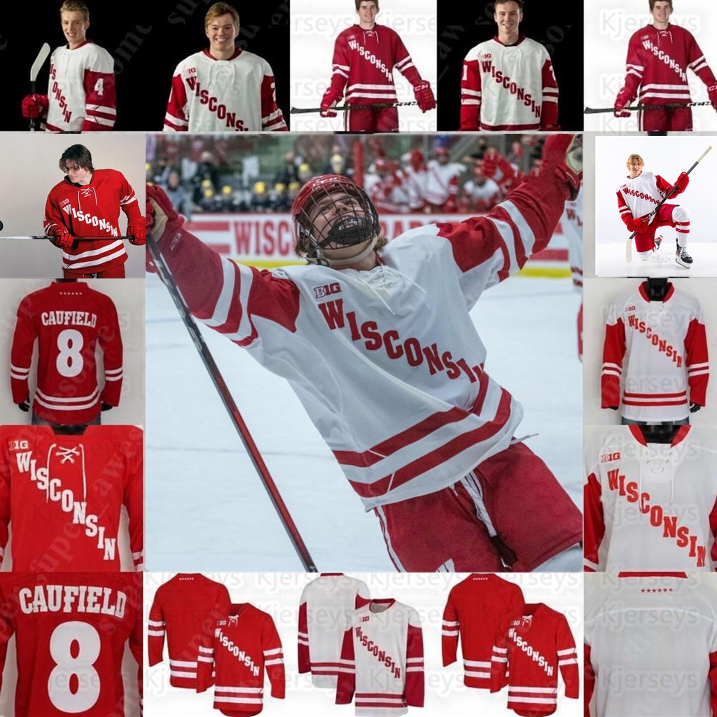 Wisconsin Badgers Hockey Jersey Cole Caufield Linus Weissbach Alex Turcotte Wyatt Kalynuk Roman Ahcan K'Andre Miller Daniel Lebedeff Dhooghe, White
Wisconsin Badgers Hockey Jersey Cole Caufield Linus Weissbach Alex Turcotte Wyatt Kalynuk Roman Ahcan K'Andre Miller Daniel Lebedeff Dhooghe, White