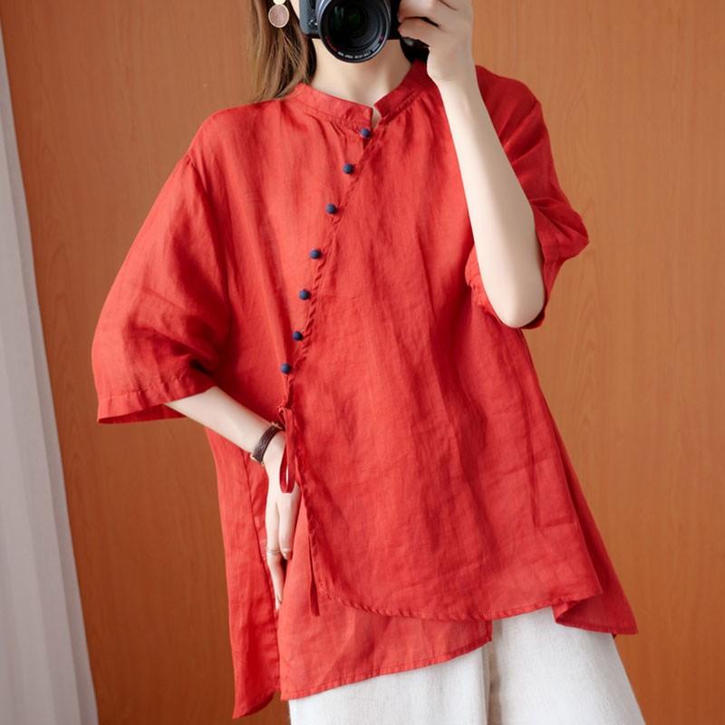 Oversized Women Cotton Linen Casual Shirts Arrival 2021 Summer Chinese Style Vintage Stand Collar Loose Female Tops S3181 Women's Blouses &, Photo color
Oversized Women Cotton Linen Casual Shirts Arrival 2021 Summer Chinese Style Vintage Stand Collar Loose Female Tops S3181 Women's Blouses &, Photo color