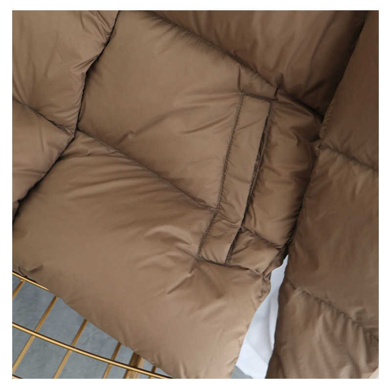 Schinteon Light Down Jacket Stand Collar 90% White Duck Down Coat Casual Loose Winter Outwear High Quality 8 Colors 210819