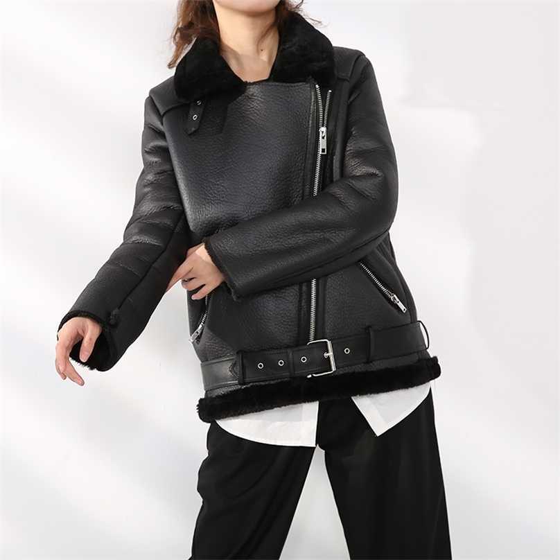 Autumn Winter Faux Leather Jacket Women Streetwear Long Sleeve Lamb Fur Thick Warm Coats Woman Outwear 210525, Wine red vest
Autumn Winter Faux Leather Jacket Women Streetwear Long Sleeve Lamb Fur Thick Warm Coats Woman Outwear 210525, Wine red vest