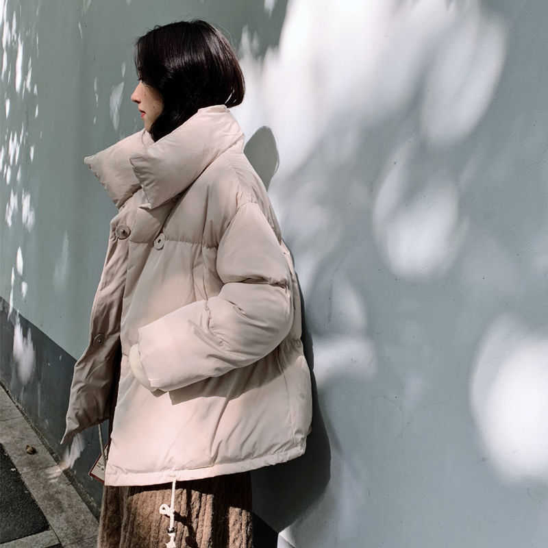 CRRIFLZ Autumn Winter Collection Solid Women Down Jacket Warm Thicken Stand Collar White Duck Parka Women's Jackets Coats 210910