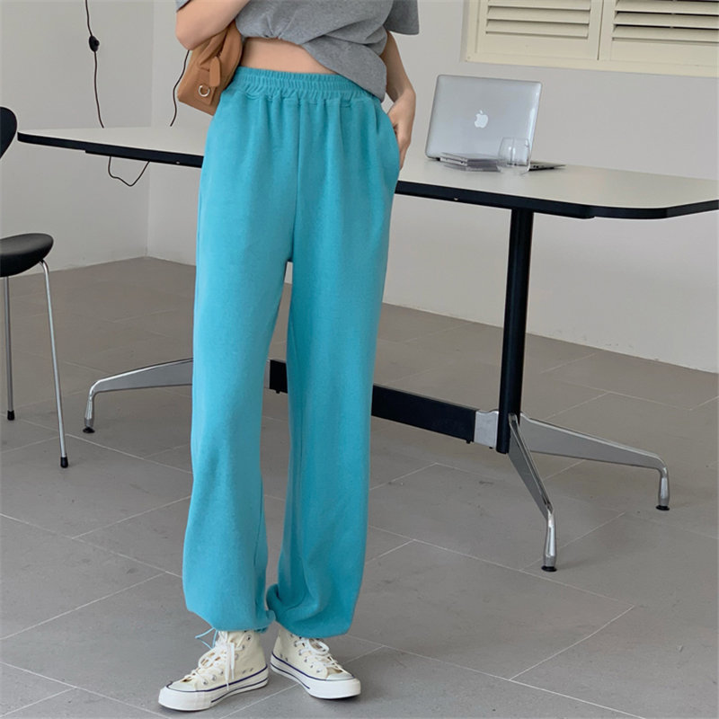 Lady Warm Loose Chic Thin Summer OL High Waist Casual Brief Gentle All Match Harem Trousers Wide Leg Pants 210421