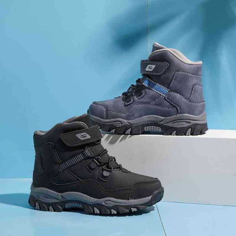 boot shoe Black Boots Snow Child Boy Girls Casual Winter Waterproof Rain Kids Shoes for boy Botas Ankle snow shoes 211227